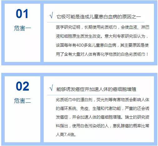 劣质卫生纸对孩子有哪些危害？