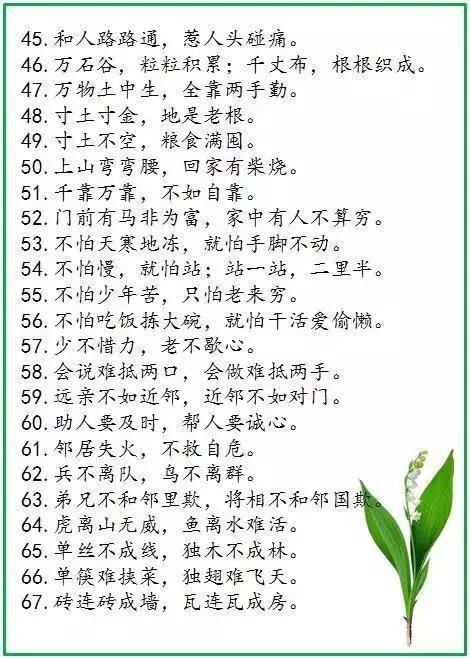 满分作文首选素材---字字经典的中华谚语(上)，文学常识与作文水平一起提升!