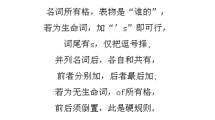 中考英语语法速记口诀，再也不要害怕英语语法不会了