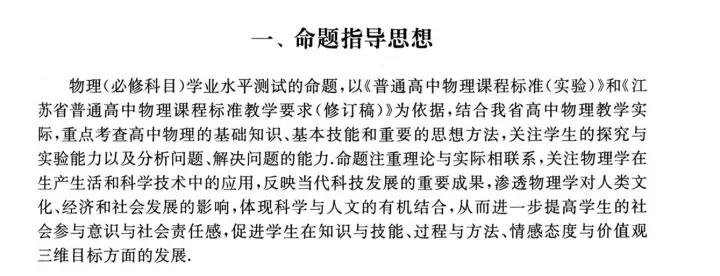 2018年江苏省普通高中学业水平测试（必修科目）说明，答题卡长这样