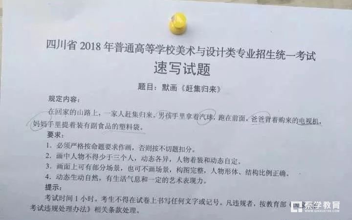 2018年四川省美术与设计类专业联考真题，赶紧看看考试内容