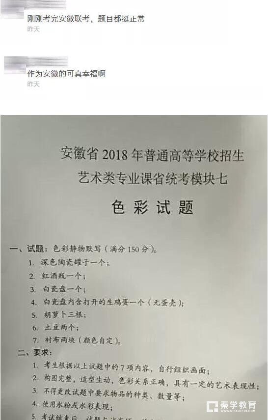 六省美术联考各个省份难度怎么样？看看考生们的吐槽