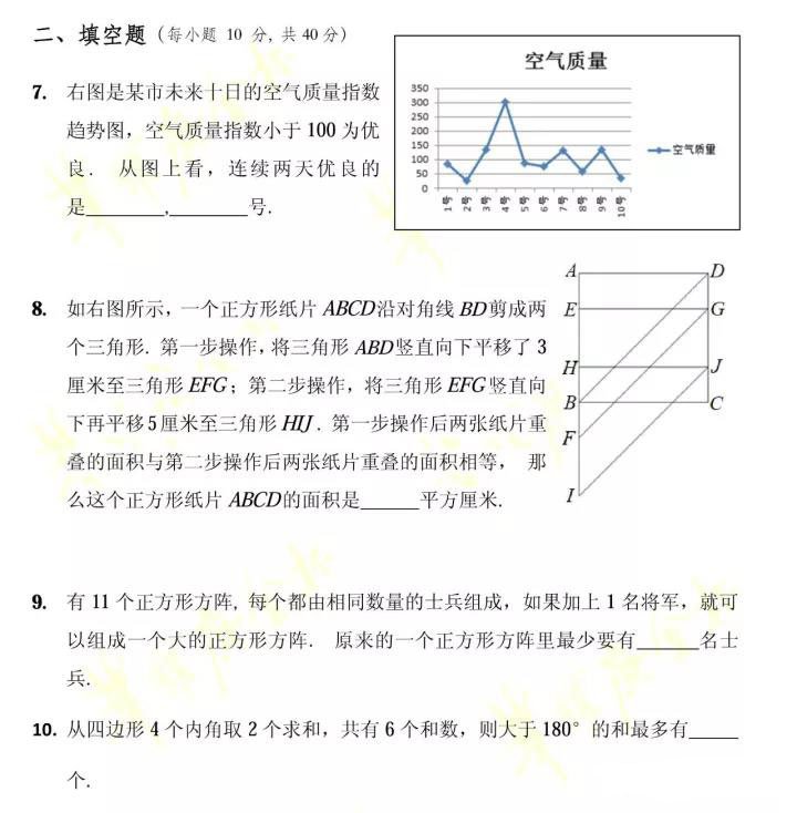 第二十三届华罗庚金杯少年数学邀请赛初赛小学中年级&高年级组试卷
