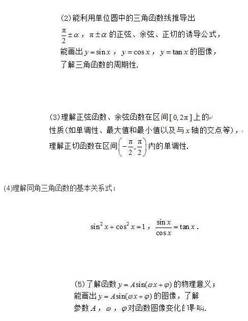 教育部：2018高考大纲发布（理科数学）