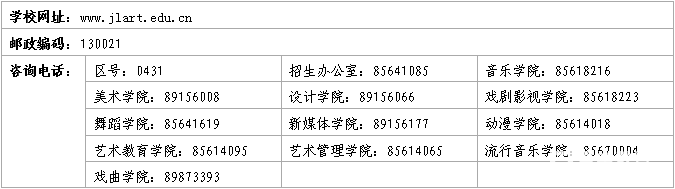 吉林艺术学院发布2018年招生简章