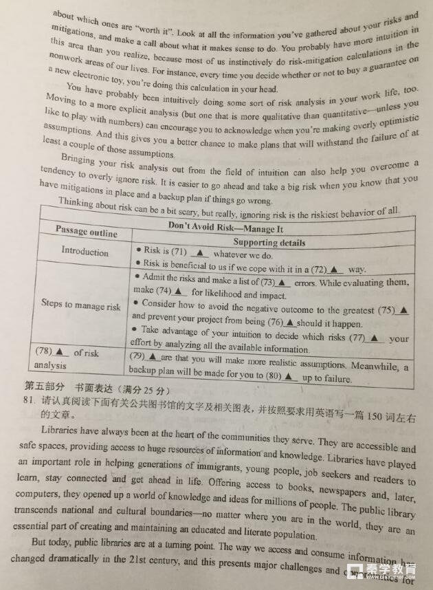 南京市、盐城市2018届高三年级第一次模拟考试英语试题（高清版）