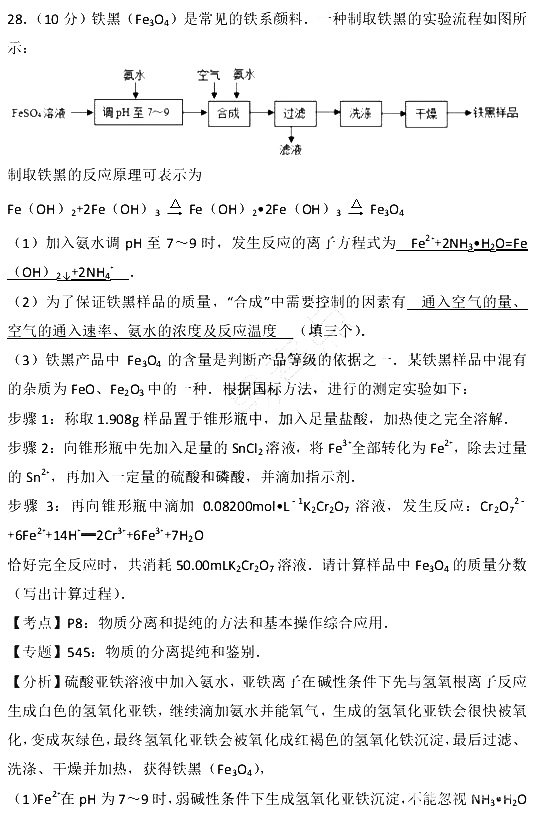 2017年江苏省小高考化学试卷含参考答案及考点解析