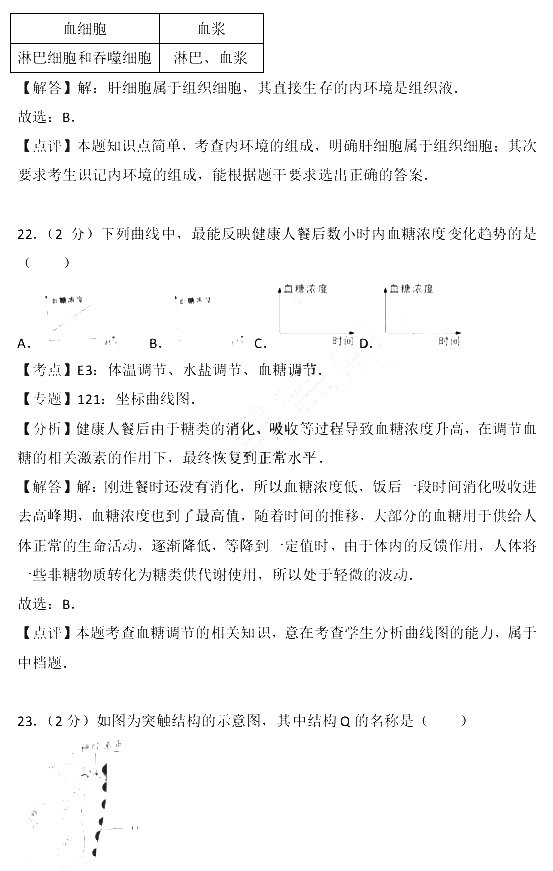 2017年江苏省小高考生物试卷含参考答案及考点解析