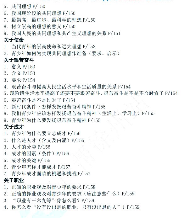 苏人版初三思想品德复习提纲七年级-九年级