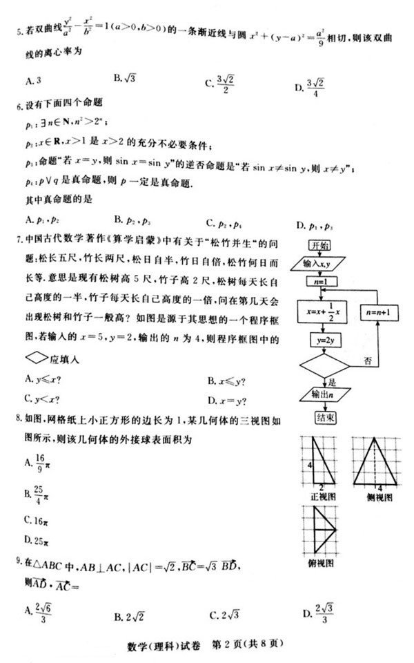 深圳市2018届高三年级第一次调研考试理科数学试题