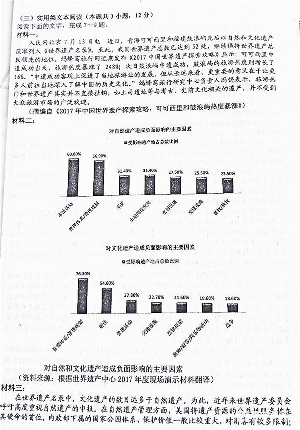 唐山市2017-2018学年度高三年级第一次模拟考试语文试题及答案