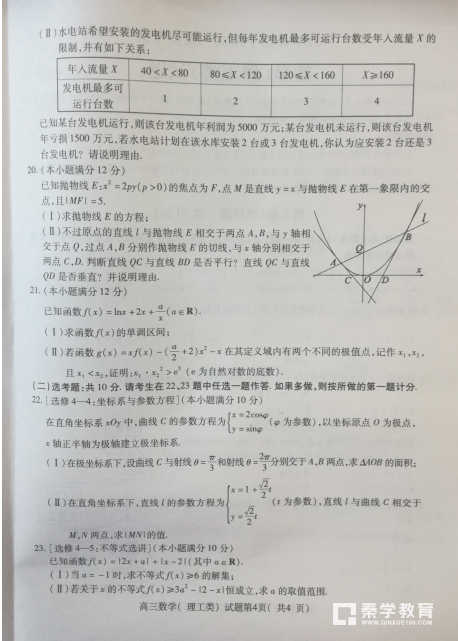 山东省济宁市2018年高三一模理科数学试题及答案汇总分享！