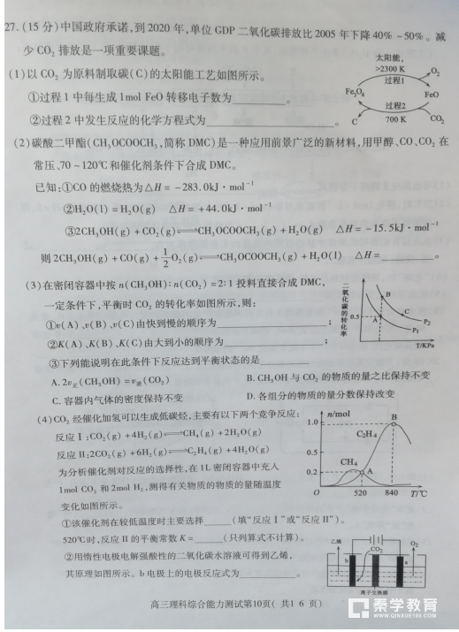 理综试题|山东省济宁市2018年高三一模理综试题汇总分享!