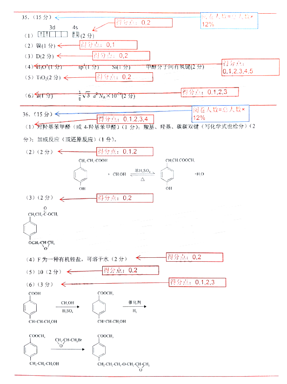 湖北调考 2018年湖北省高三4月调考理综试卷答案