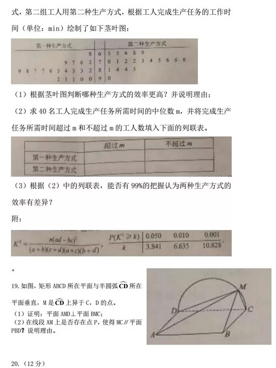 2018高考全国3卷文科数学 2018年高考全国卷3【文科数学】真题及答案 