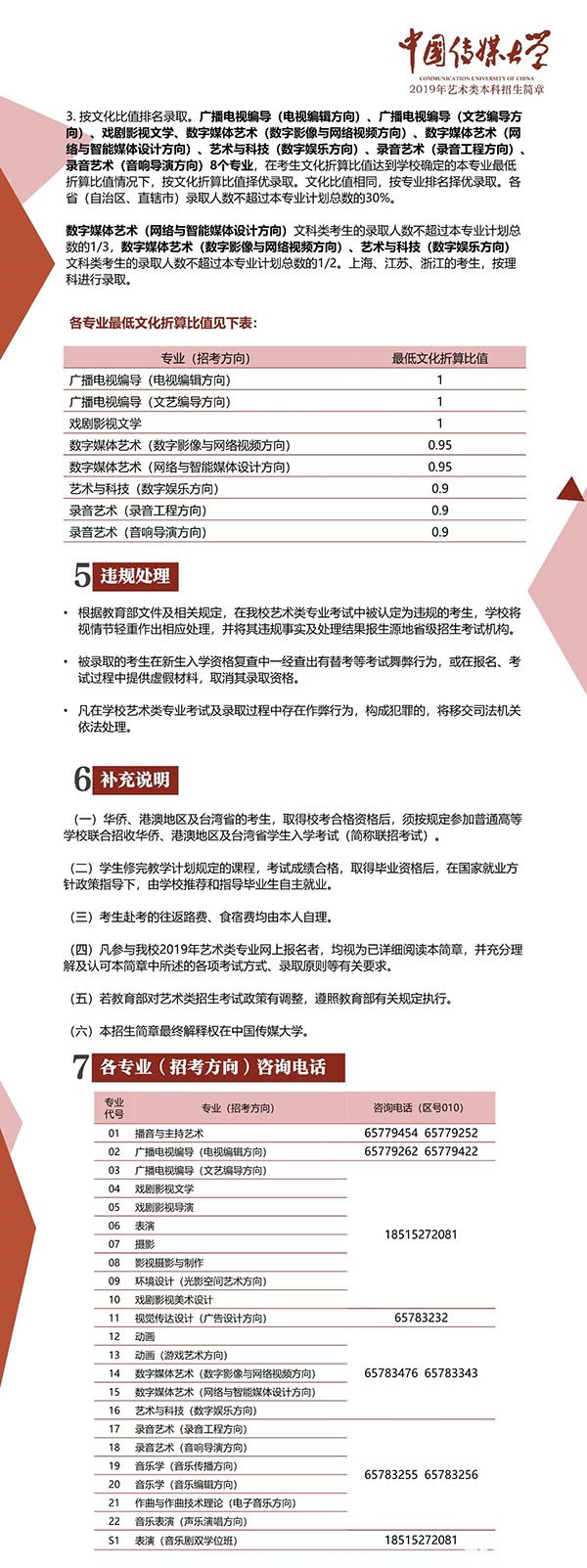中国传媒大学2019年艺术类本科招生简章出炉，今天开始报名！