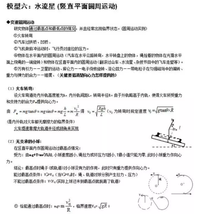 纯干货!高考物理经典大题汇总(二)!上抛+水流星+万有引力!