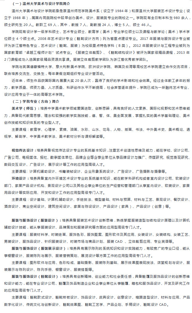 2019年温州大学美术类&音乐学本科招生简章，这两个怎么样？