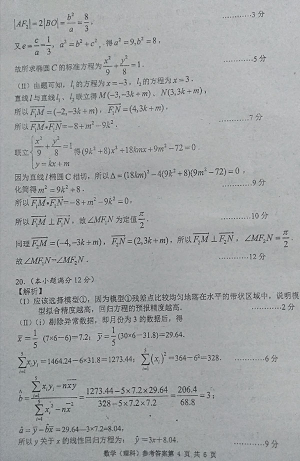 2019年長沙市高三統(tǒng)一模擬考試理科數(shù)學(xué)參考答案分享！