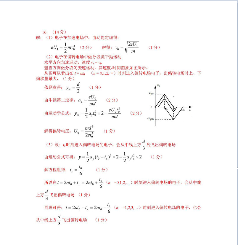 2018-2019学年福州市期末质量检测高三上学期物理试卷及答案解析