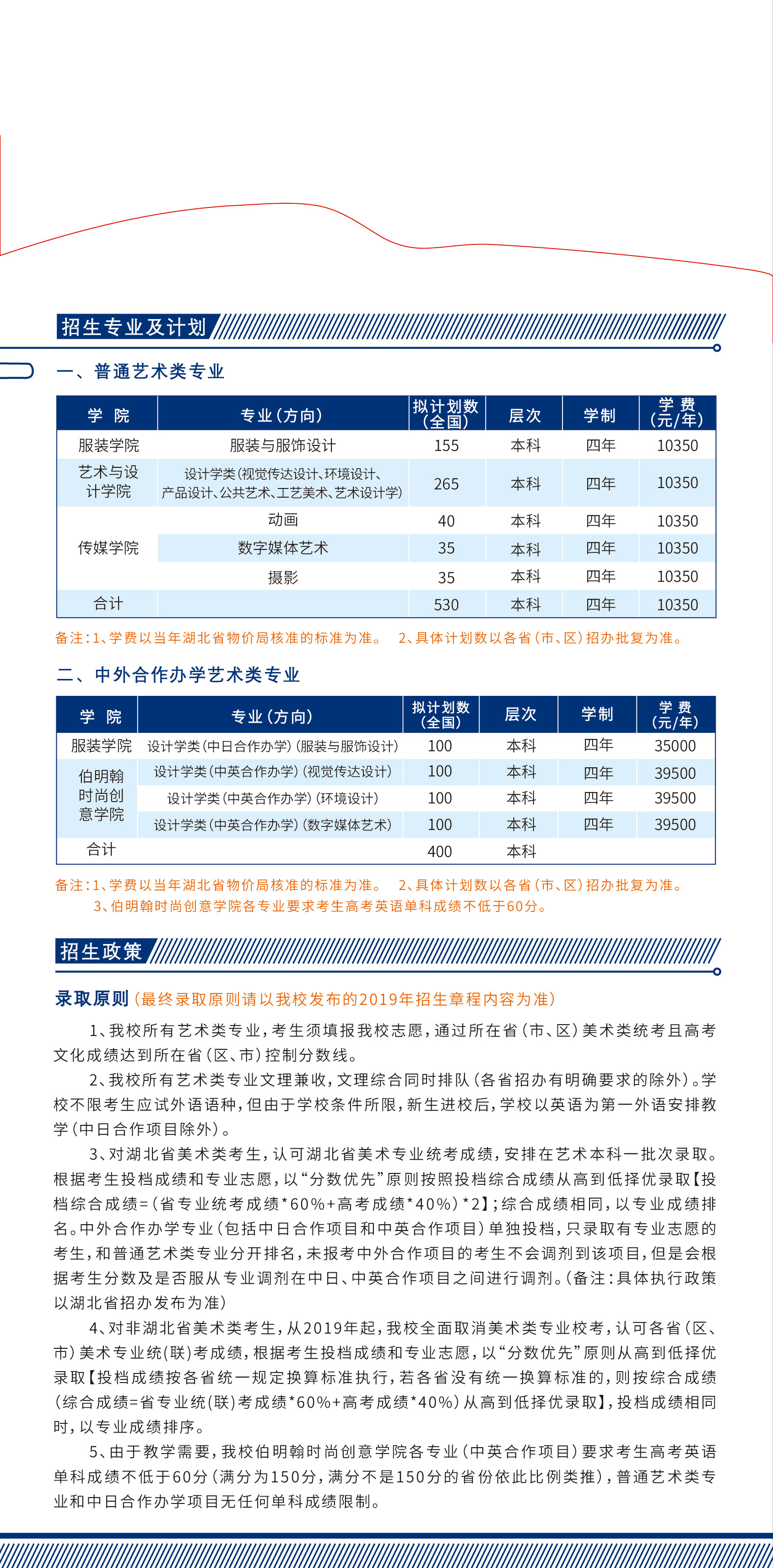 武汉纺织大学2019年美术类本科招生简章公布，招生及计划是什么？