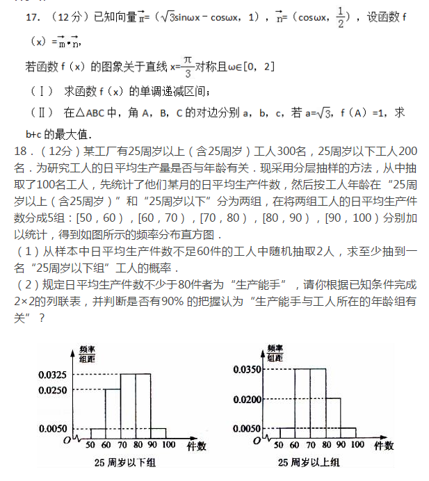 河北省2019年单招考试高三理科数学模拟试题分享