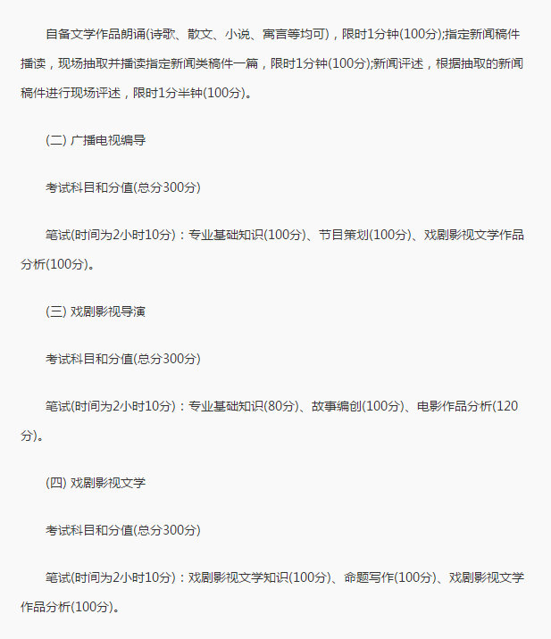 武汉传媒学院2019年省外校考考试科目、分值及时间整理分享