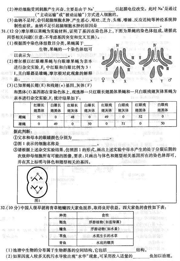 东北一模，东北三省2019年第一次联合模拟考试高三理综试卷分享