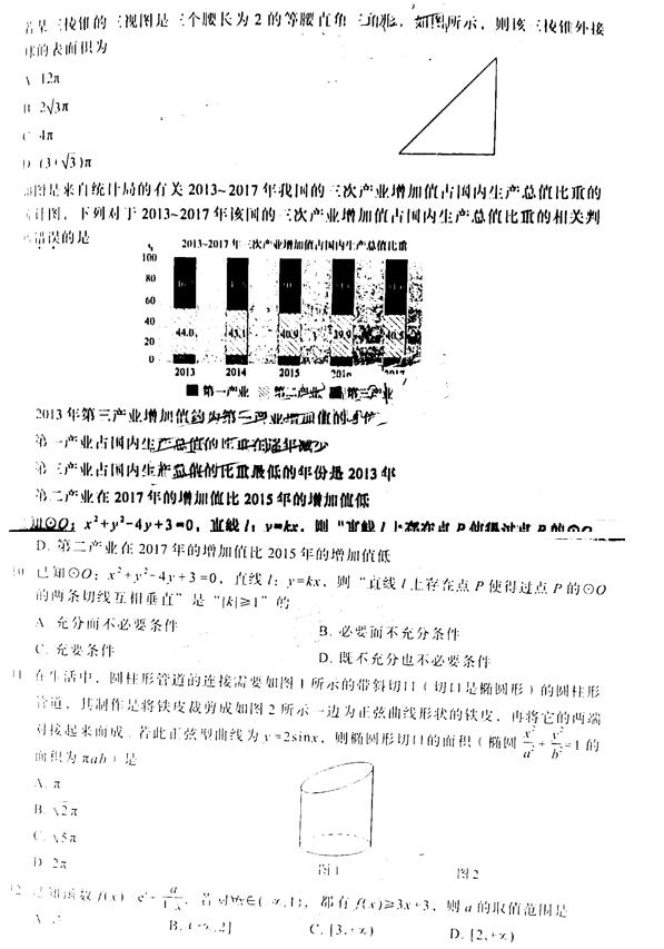 广东梅州2019一模，梅州市第一次模拟考试高三理科数学试卷分享