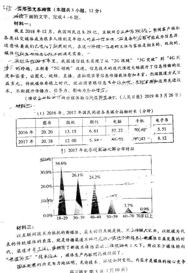 潍坊二模，2019年潍坊市高考模拟考试语文试卷分享