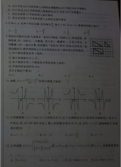 2019东北三省四市一模数学理参考答案，供参考！