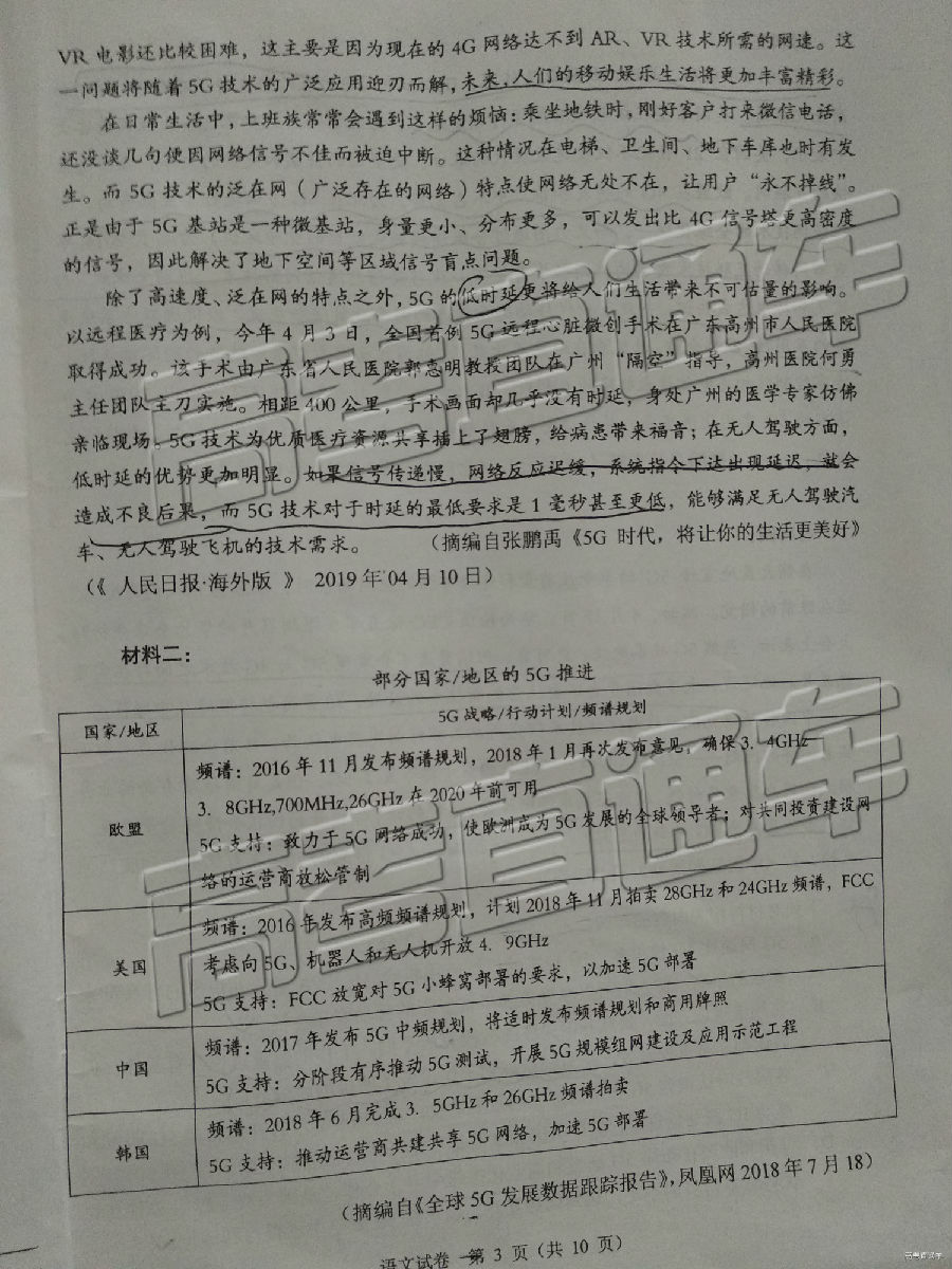 广东省2019届5月16日高考适应性考试语文试卷共享