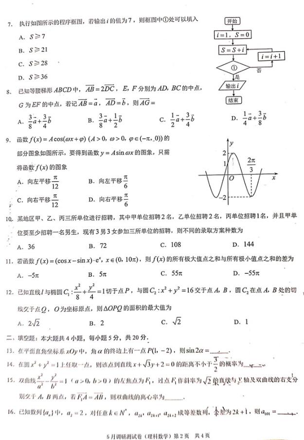 较新!2019重庆三诊高三模拟考试理科数学试题和答案公布!