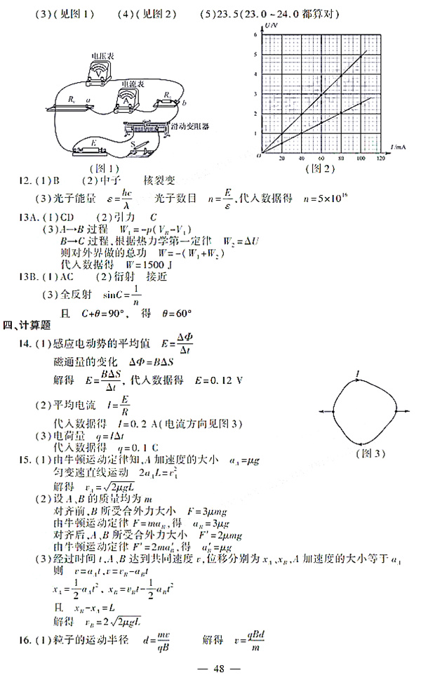 2019年高考卷物理試題公布，參考答案分享!