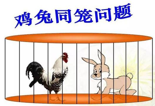 鸡兔同笼问题，107只兔子和鸡，兔子比鸡多56条腿，多少只鸡多少只兔？