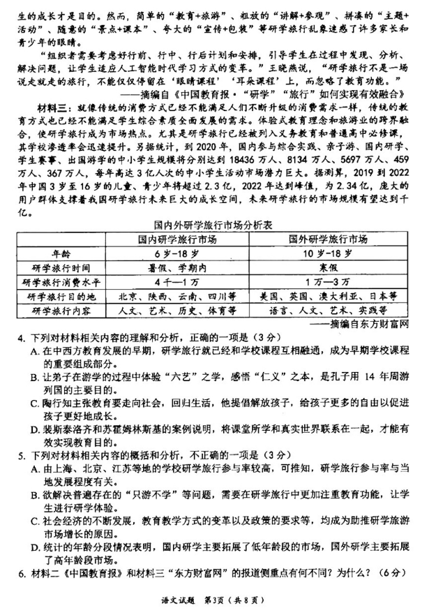 四川省綿陽市2020年1月高三二診語文試卷及答案分享！