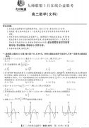 (文数)2020年九师联盟3月在线公益联考数学试题，附答案!