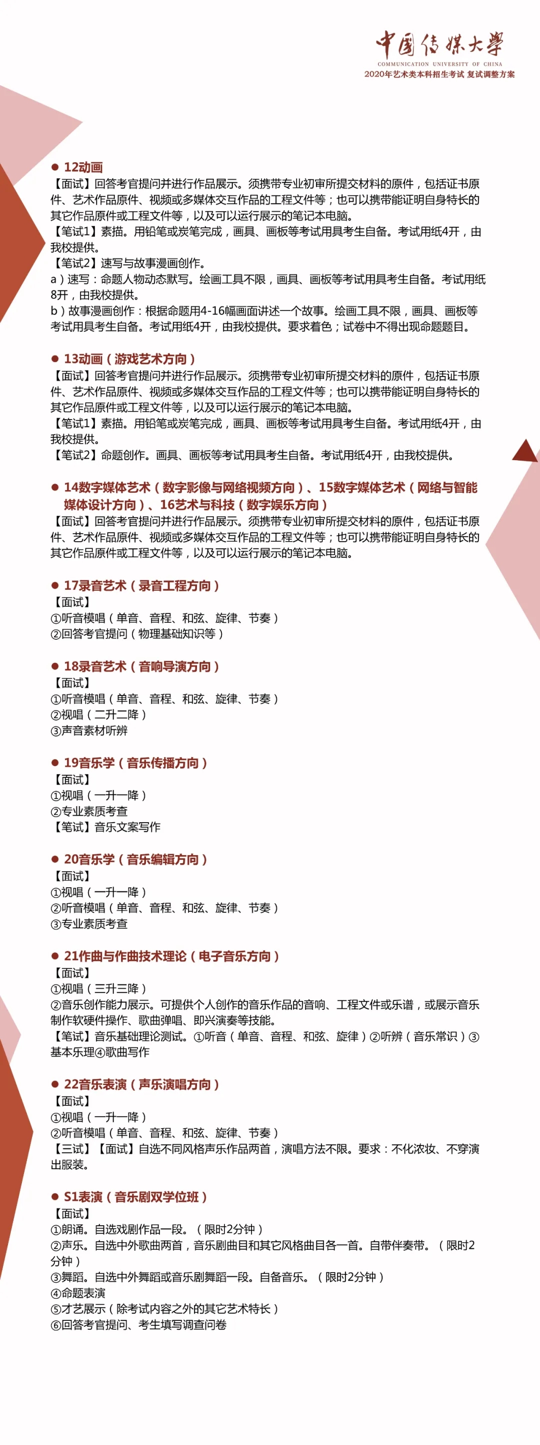 中国传媒大学2020艺术本科招生复试：今日开始提交作品，提交格式分享！