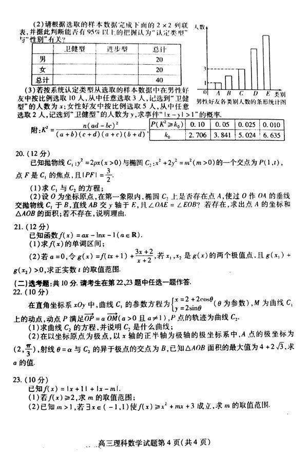 潍坊二模 2018潍坊市高三第二次高考模拟考试理科数学试题及答案